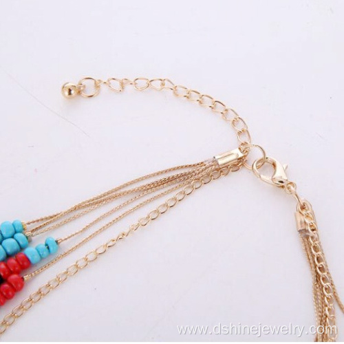 Measle Bead Multi Strand Necklace Womens Chain Necklace